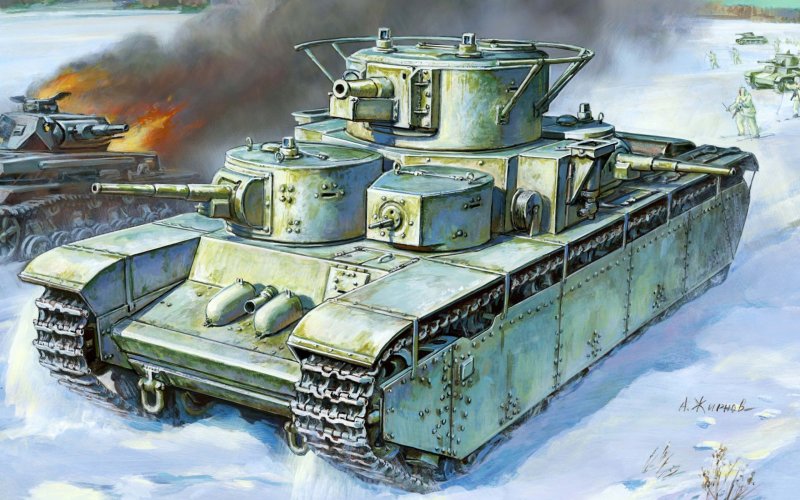 Советский пятибашенный танк т-35
