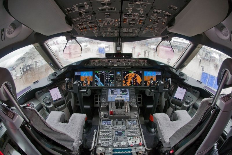 Боинг 787 кабина пилотов