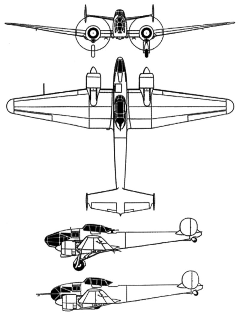 Potez 631 чертеж