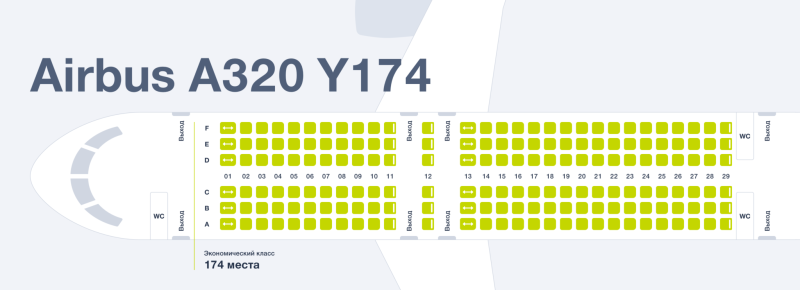 Airbus a321 s7 схема мест в самолете