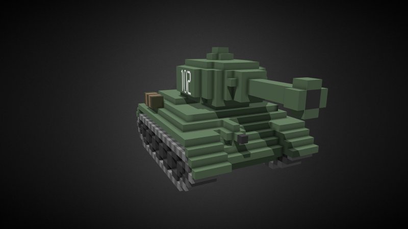 Воксельный танк кв1