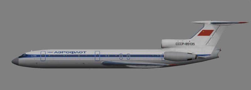 Самолёт Tupolev tu 154