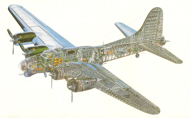 B-17 бомбардировщик