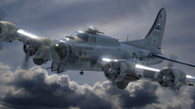 B-17 бомбардировщик