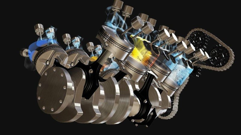 V10 engine 3d model