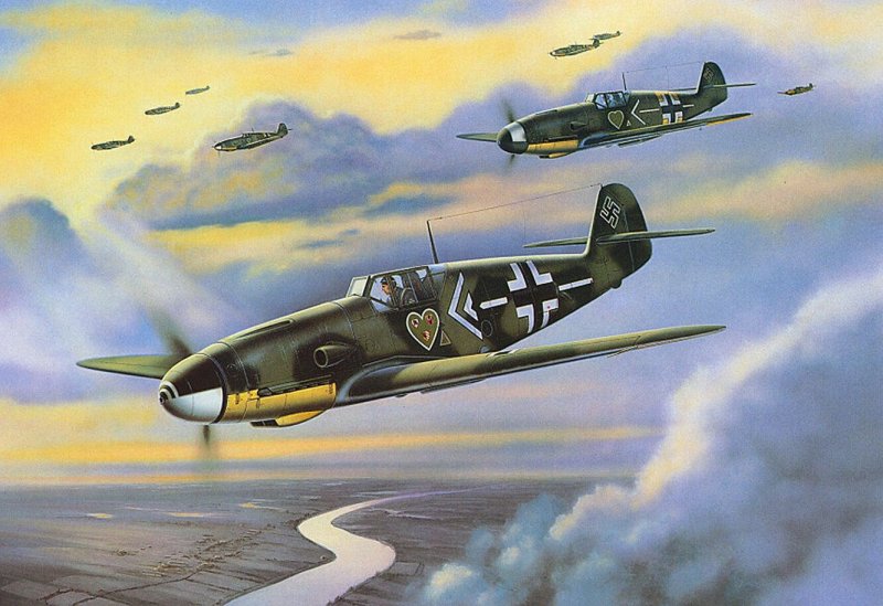 Самолет Messerschmitt bf.109 арт