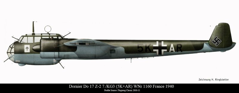 Немецкий бомбардировщик Дорнье до-17