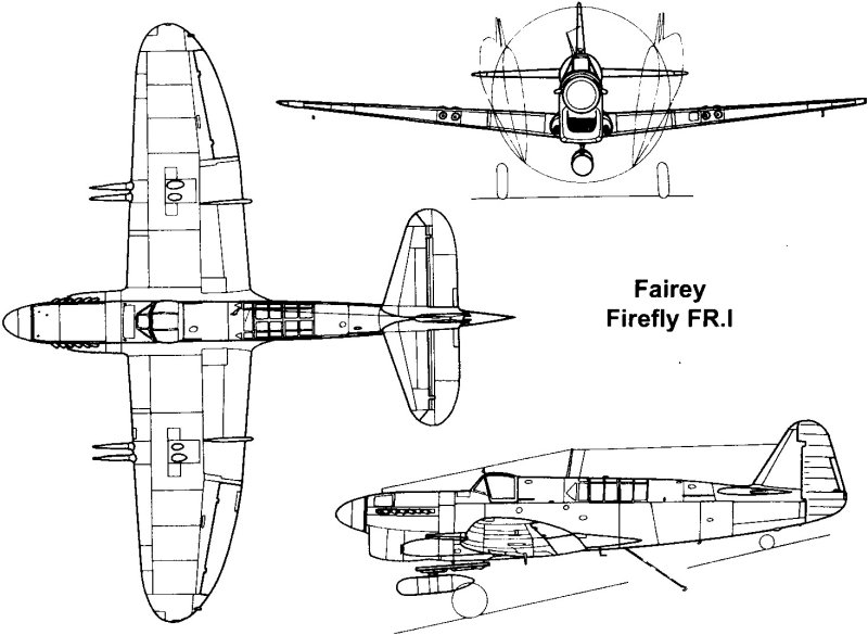 Fairey Firefly MK.1 чертежи