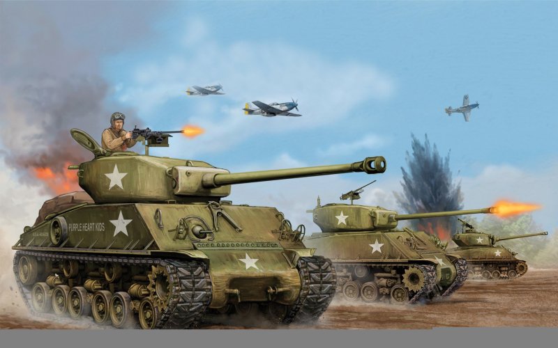 Танк m4a3e8 Sherman