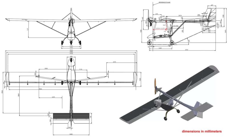 Ультралайт самолет-Kolb Ultrastar чертежи
