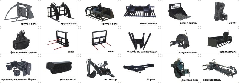 Навесное оборудование для минипогрузчиков Steel Camel