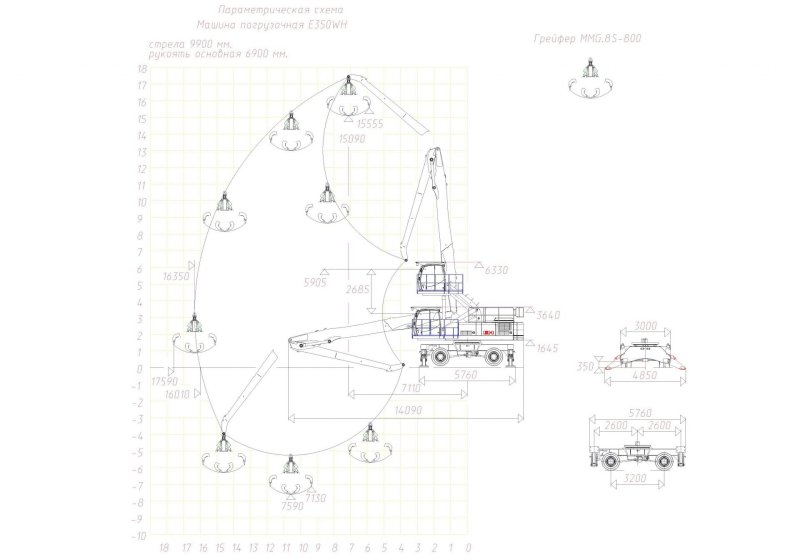 Экскаватор-перегружатель колесный UMG e230wh характеристики