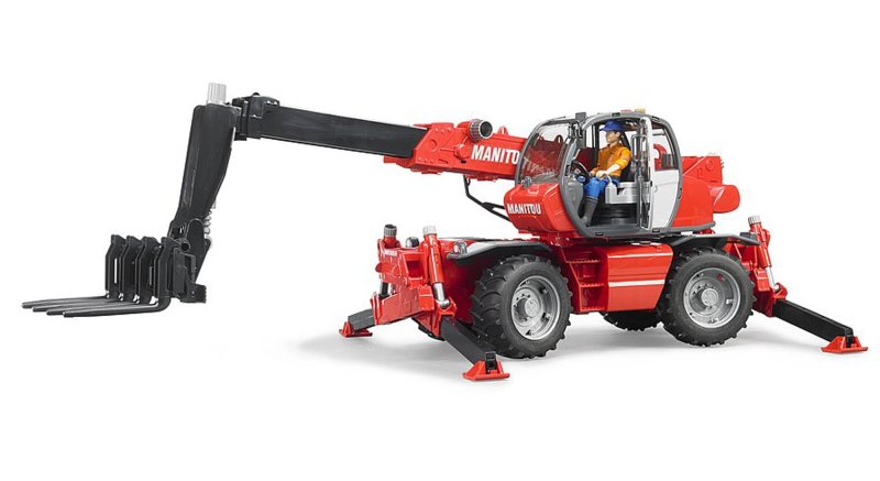 Погрузчик Bruder колесный Manitou MRT 2150 С ковшом (02-129) 1:16 52 см