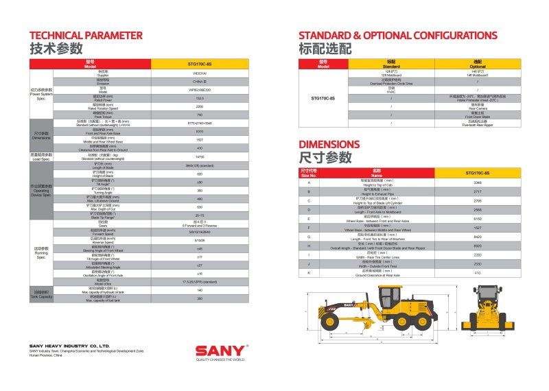 Грейдер sany stg210c