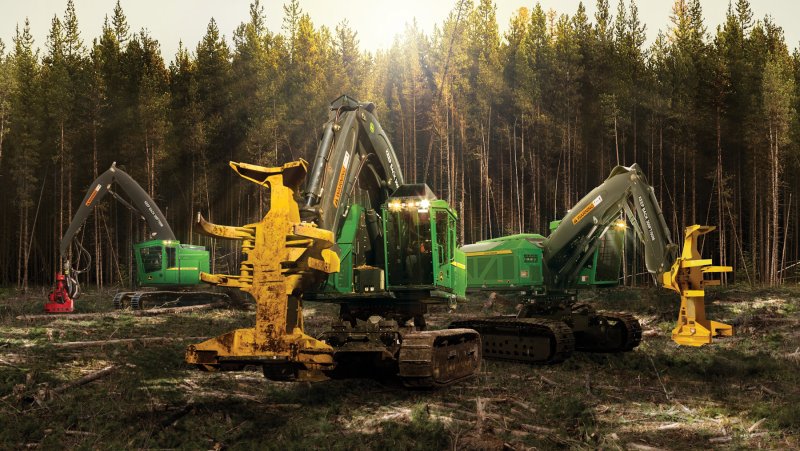 Валочно-пакетирующая машина John Deere 903m