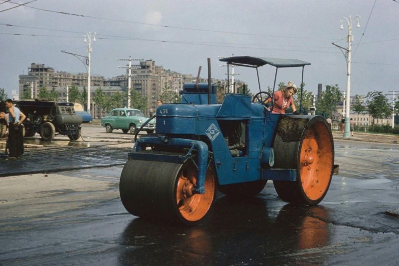 Каток для асфальта СССР