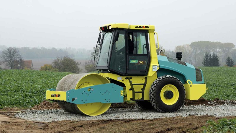 Грунтовый каток Ammann ASC 70d (7т) вибрационный одновальцовый