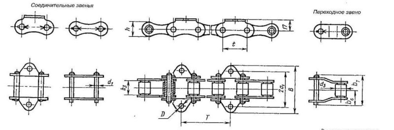 Цепь ТРД-38-3000-1-2-6-2 ГОСТ 4267-78