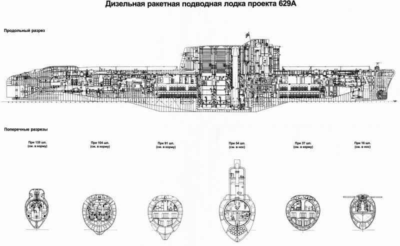 Подводная лодка проект 629 БС 107