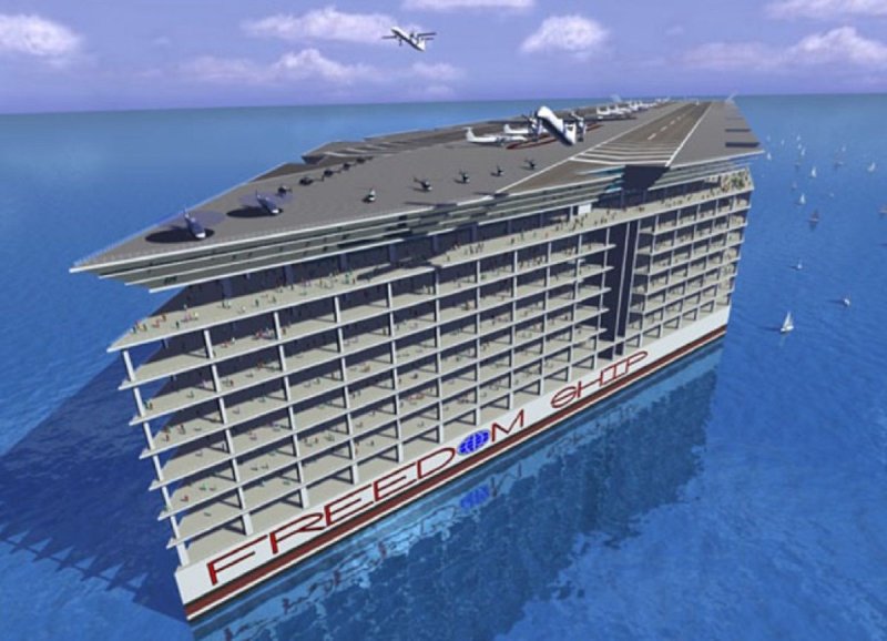 Корабль Freedom ship плавучий город