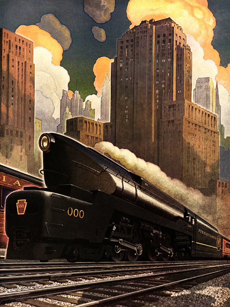 Арт деко постеры Train