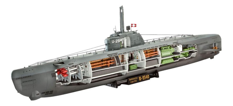 Сборная модель Revell Deutsches u-Boot Typ XXI mit interieur 05078