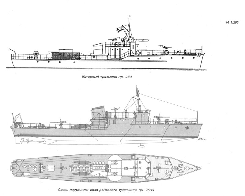 Катер KFK Kriegsfischkutter чертежи