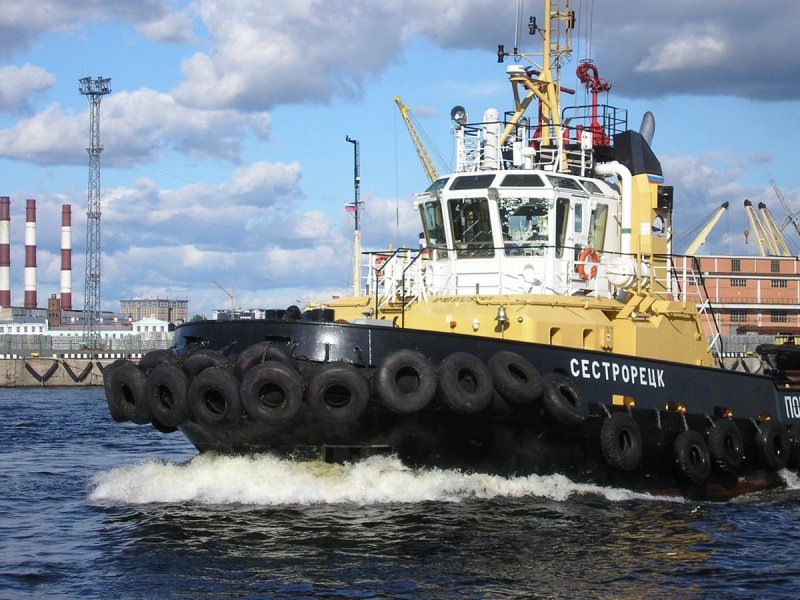 Морской портовый буксир-кантовщик