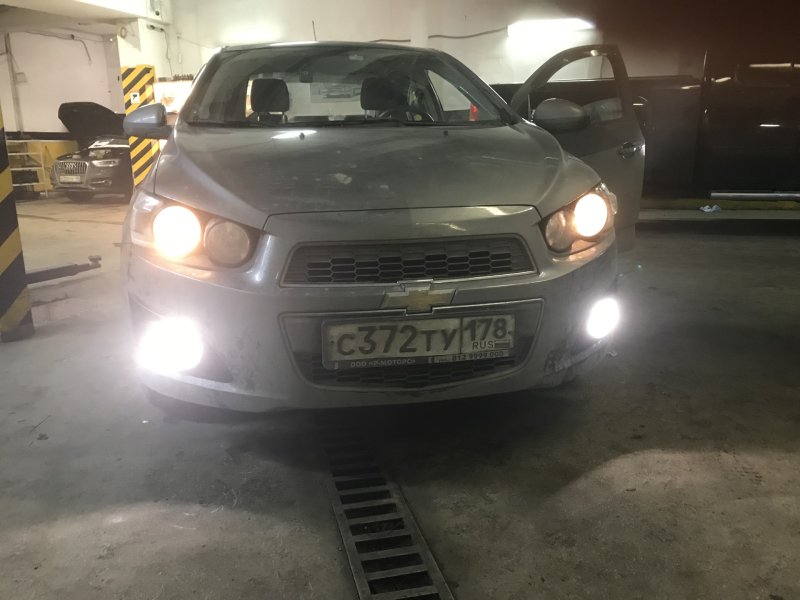 ПТФ Шевроле Авео т300 светодиодные