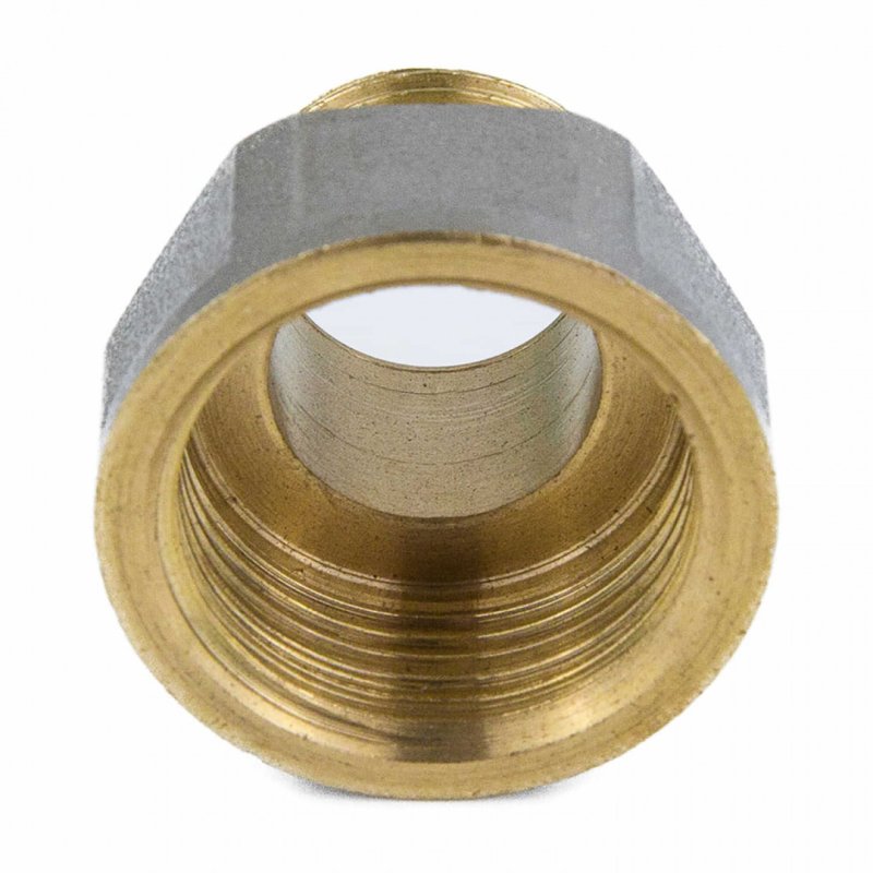 Переходник латунь никель ду1 1/2"х1 1/4" ВР/НР