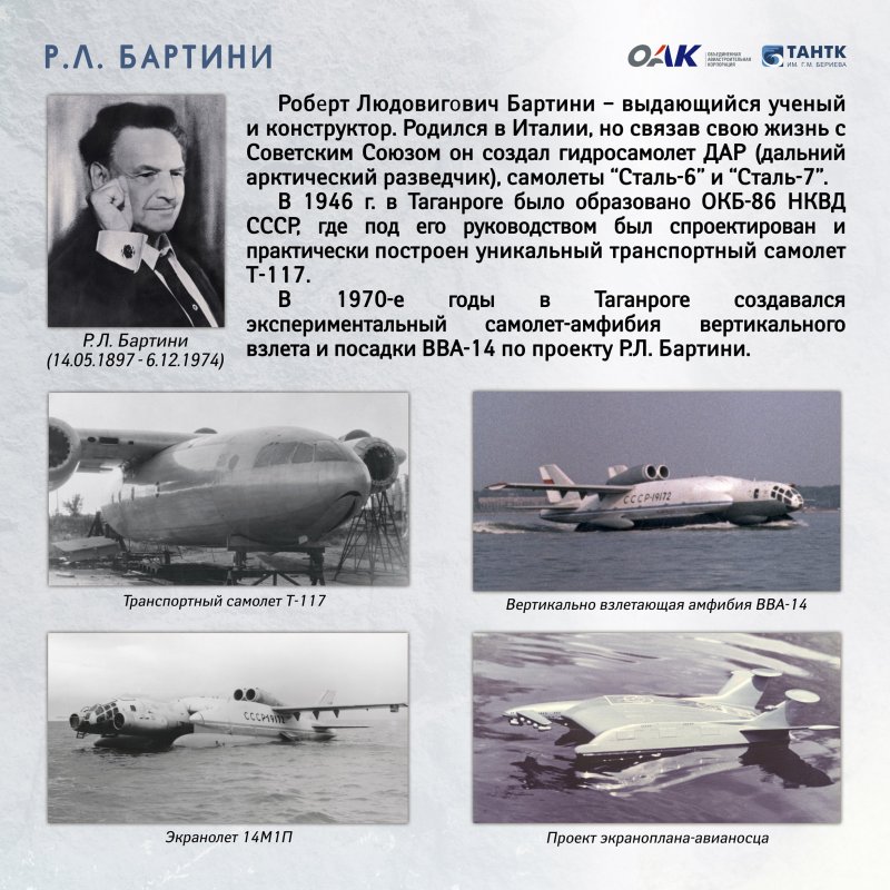 Самолеты Роберта Бартини