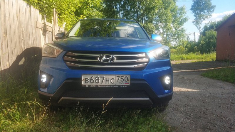 Светодиодные ПТФ Hyundai Creta МТФ fl10w