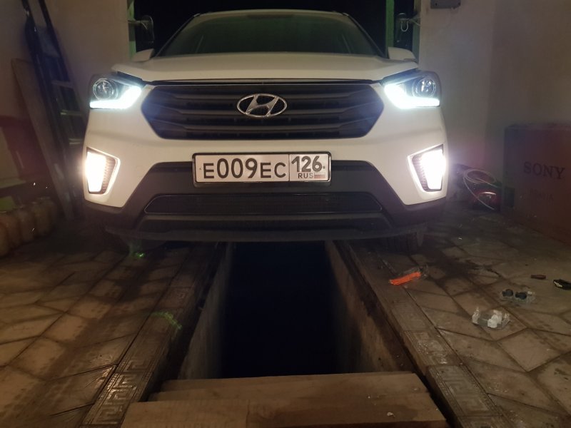 Hyundai Creta светодиодные противотуманные фары