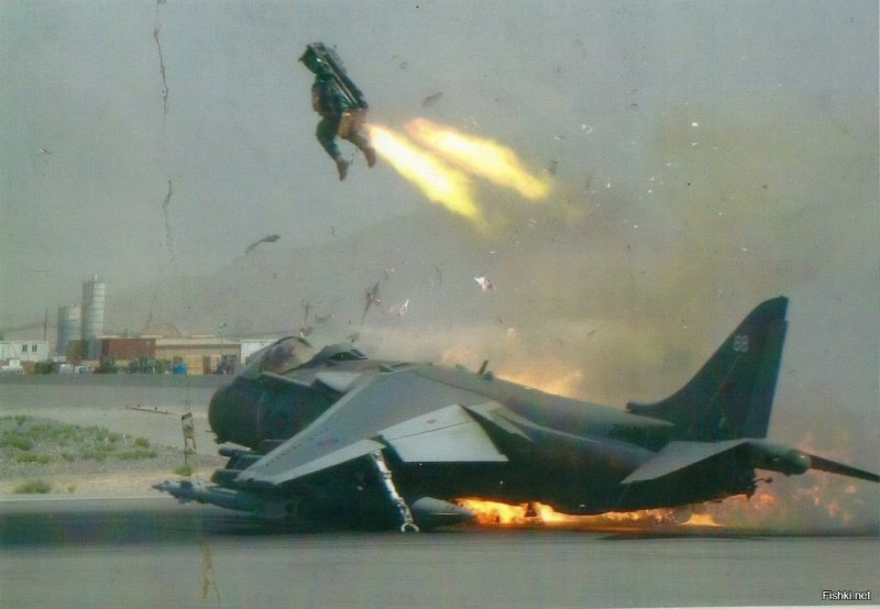 Катапультирование пилота Су-25