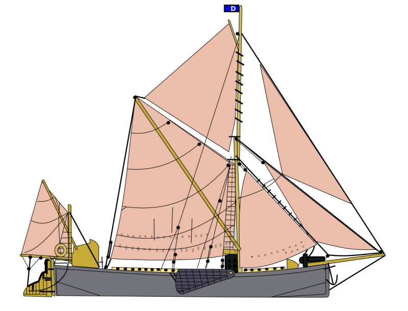 Ship Barge парусная