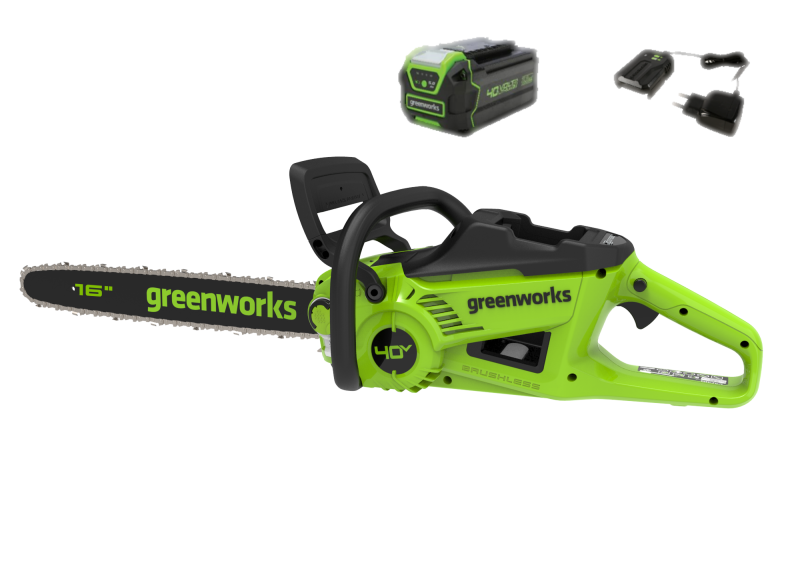 Аккумуляторная пила GREENWORKS 2005807ua 40 в шина 40 см АКБ И ЗУ В комплекте