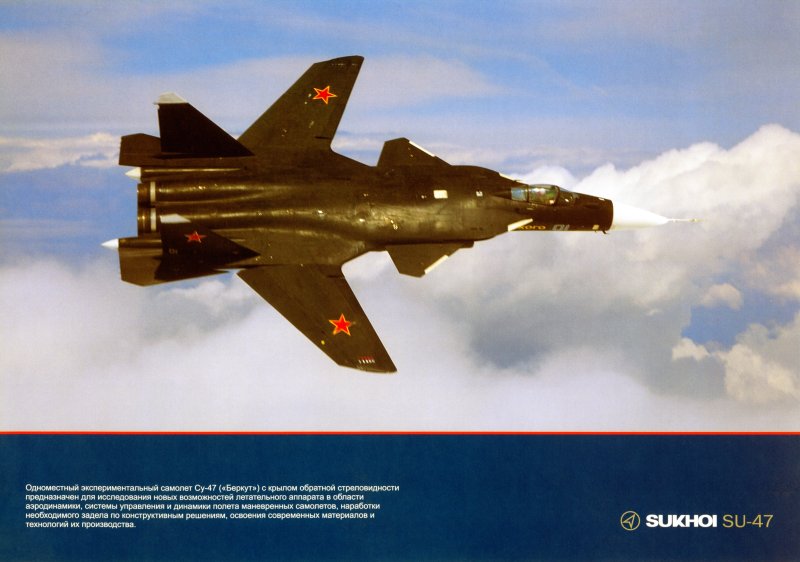Самолет с обратной стреловидностью крыла Су-47