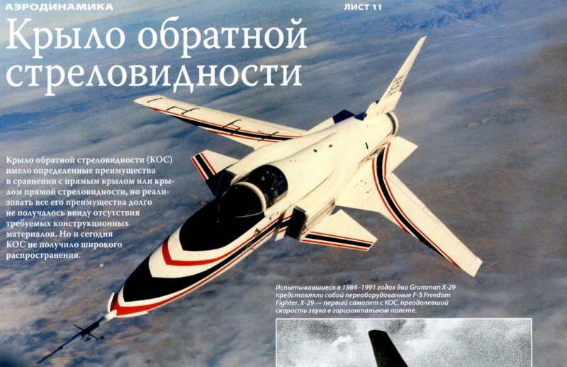 Самолёт с обратной стреловидностью крыла