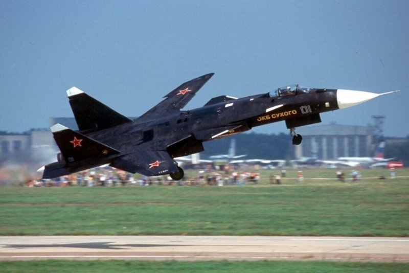 Самолет с обратной стреловидностью крыла Су-47