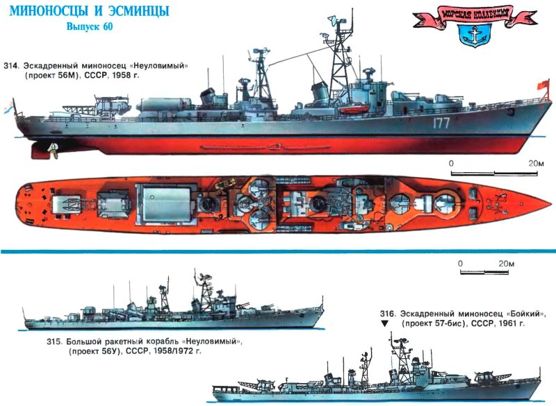 Эм 56 миноносец 56 проект чертежи