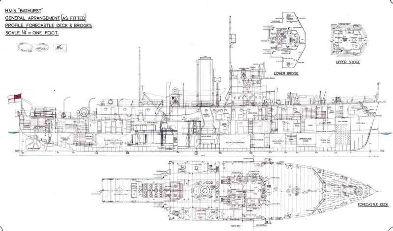 Flower class Corvette чертежи
