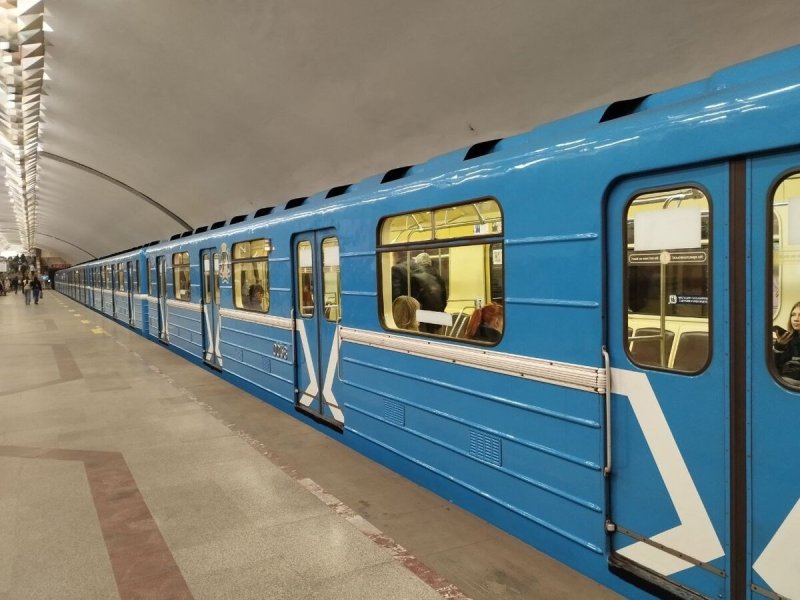 Вагон метро природа