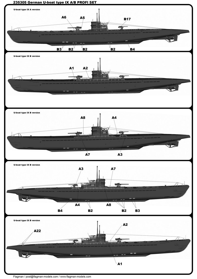 U-Boat подлодки типа 9с