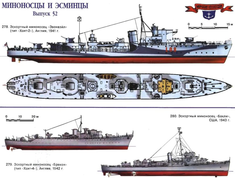 Моделист конструктор морская коллекция эскортные миноносцы