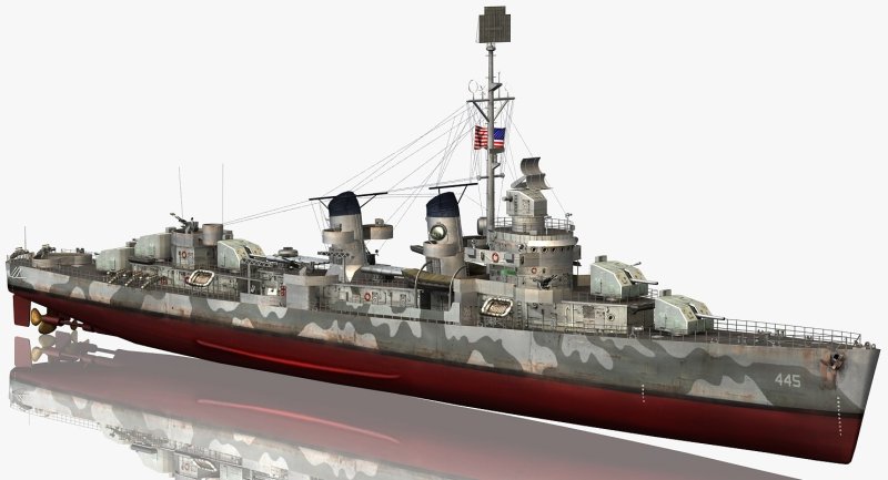 Эсминец Fletcher модель