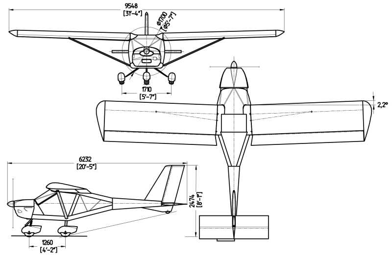 Самолёт СП-30 чертежи