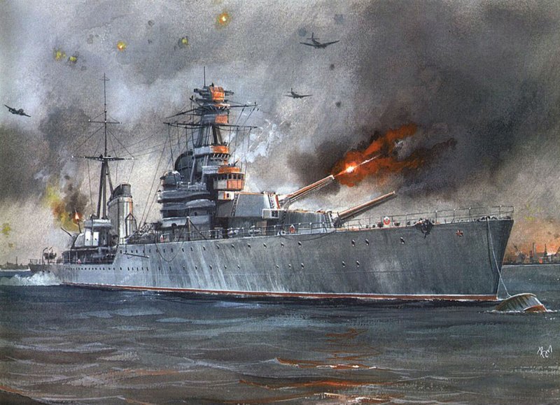 Крейсер Киров 1942 Ленинград