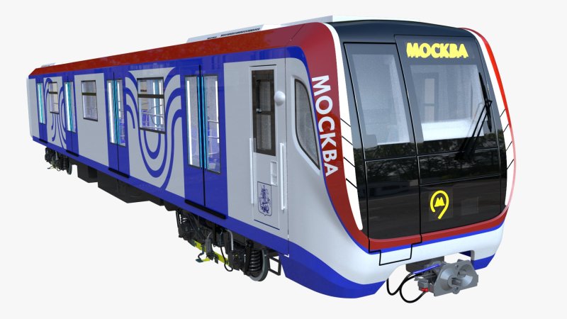 Поезд Московского метро 3д модель