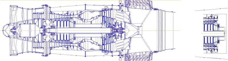ТРДД Д-21а-1 чертеж авиадвигателя