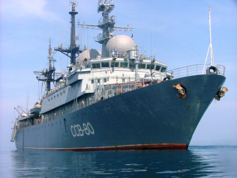 Разведывательный корабль ВМФ РФ “Прибалтика”